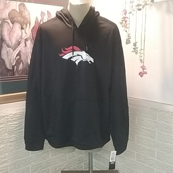 Majestic Other - NWT Denver Broncos Black Logo Hoodie 2XL